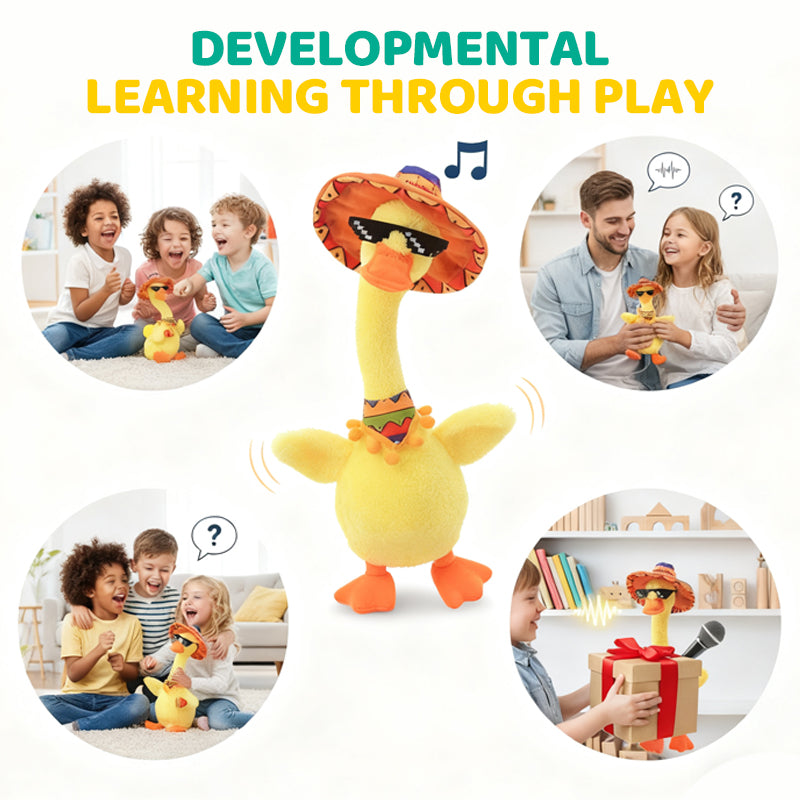 Canard en peluche interactif qui parle et danse