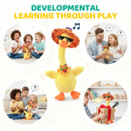 Canard en peluche interactif qui parle et danse