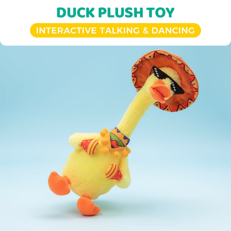 Canard en peluche interactif qui parle et danse