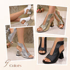 Élégantes sandales à talon et bout ouvert pour femme ♥️ ACHETEZ 2, OBTENEZ LA LIVRAISON GRATUITE