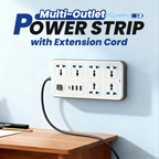 🔌 Multiprise avec rallonge longue ⚡✨ - PP + Cuivre Pur | Ports USB intégrés | Protection contre les surtensions | Interrupteur principal | 2m/3m | 50% DE RÉDUCTION