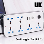 🔌 Multiprise avec rallonge longue ⚡✨ - PP + Cuivre Pur | Ports USB intégrés | Protection contre les surtensions | Interrupteur principal | 2m/3m | 50% DE RÉDUCTION