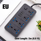 🔌 Multiprise avec rallonge longue ⚡✨ - PP + Cuivre Pur | Ports USB intégrés | Protection contre les surtensions | Interrupteur principal | 2m/3m | 50% DE RÉDUCTION