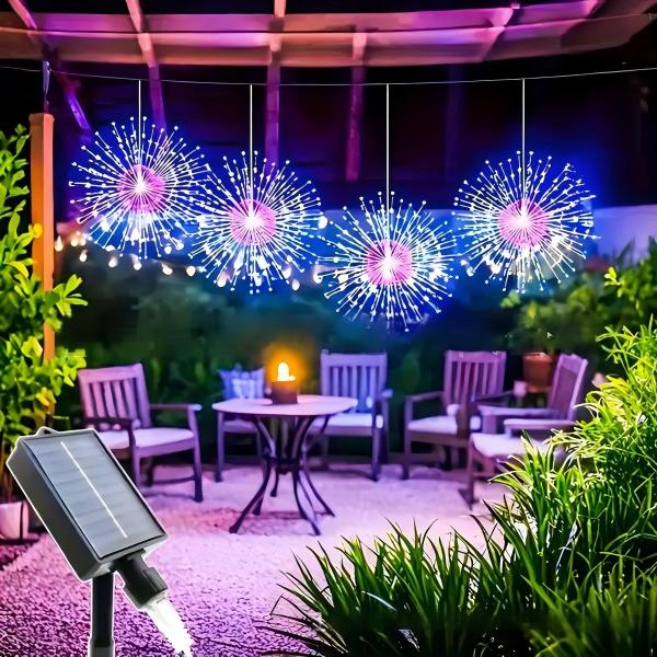 🥳 VENTE CHAUDE 2026🥳💞 PLUS DE 50 000 PIÈCES VENDUES !❤️ 50 % DE RÉDUCTION !Guirlande lumineuse solaire en forme de feux d'artifice pour jardins et fêtes
