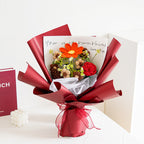 🎁Carte de vœux gratuite💐Délicat bouquet de fleurs au crochet fait main💐
