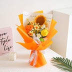 🎁Carte de vœux gratuite💐Délicat bouquet de fleurs au crochet fait main💐