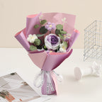 🎁Carte de vœux gratuite💐Délicat bouquet de fleurs au crochet fait main💐