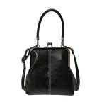 👜✨ Sac à Bandoulière pour Femme avec Fermeture à Pression Vintage 🔐 – Anse Supérieure, Cuir PU, Style Rétro Élégant 🤎💋