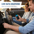 🔧🚗 Scanner de diagnostic portable pour voiture - Diagnostic complet de tous les systèmes | Données en temps réel | Test de batterie et d'émissions | Prise en charge des codes DTC | Bluetooth 5.0 | Android/iOS | 84,1 × 50,4 × 27,2 mm ✨