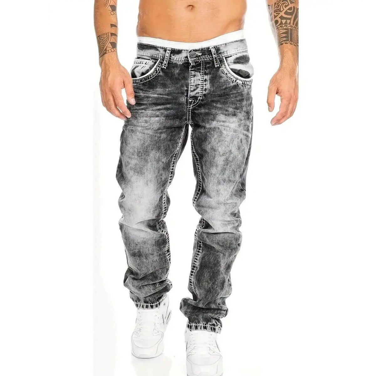 💎 -57% JEANS EN DENIM STRETCH POUR HOMME ! 💎 Style emo minimaliste, coupe droite et délavage vintage (tailles du S au 5XL)