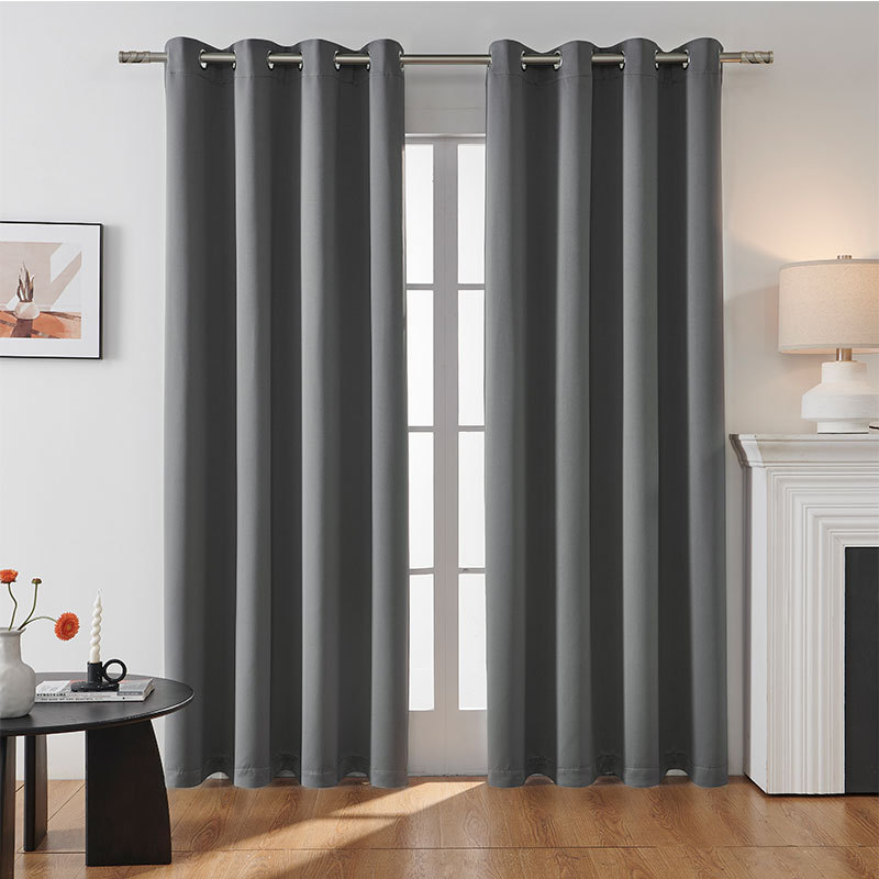 🏡✨ Rideau Occultant en Polyester à Œillets Métalliques – 100x130cm, Bloque Lumière & UV, Isolation Thermique, 3 Couleurs : Beige, Noir & Gris – Intimité & Confort ☁️🕊️