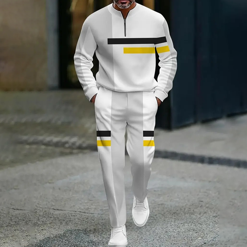 🔥NOUVEAUTÉ 2026 - 60% DE RÉDUCTION🔥Ensemble de jogging homme avec demi-zip et blocs de couleur