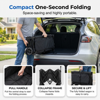 🛒 Chariot Pliant Robuste à Roues – 130L, Capacité 80kg, Cadre en Acier au Carbone, Tissu Oxford 600D, Roues 6” ou 7” – 2 Couleurs, Pliage en 1 Seconde ✨🏕️