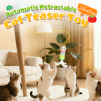 🐱✨ Jouet automatique pour chat avec canne à pêche rétractable – Mouvement irrégulier, stimule l'instinct de chasse, rechargeable USB – Rose & Bleu 🎾