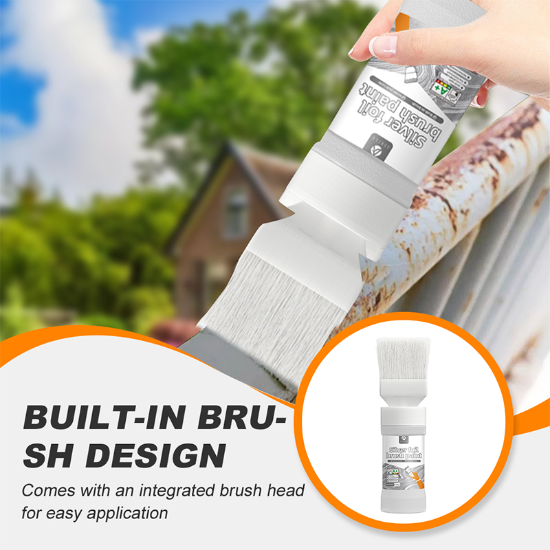🎨 Peinture Métallisée à Base d'Eau avec Pinceau Intégré – Argent & Or | Séchage Rapide | Anti-Rouille & Étanche | Utilisation Intérieure & Extérieure 🏠✨
