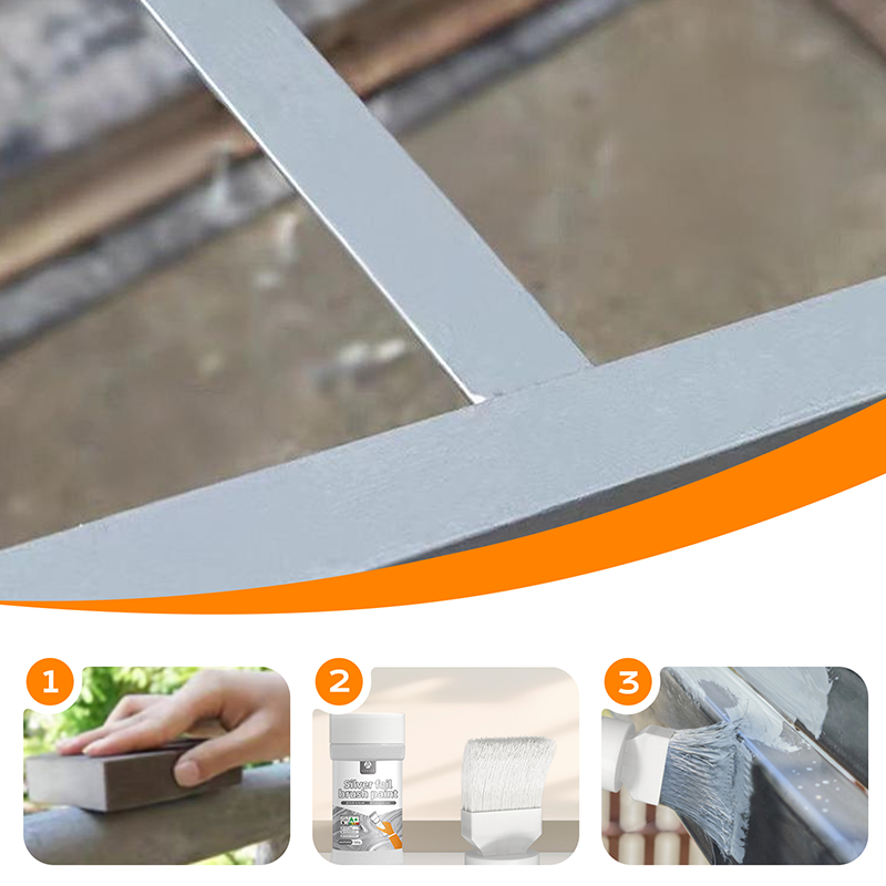 🎨 Peinture Métallisée à Base d'Eau avec Pinceau Intégré – Argent & Or | Séchage Rapide | Anti-Rouille & Étanche | Utilisation Intérieure & Extérieure 🏠✨