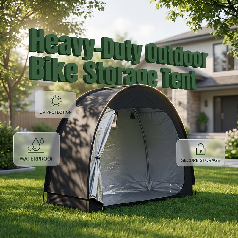 🚲 Abri de Jardin Portable Multiusage pour Vélos ⛺️🛡️ - Anti-UV & Imperméable | Tissu Oxford | 2 Vélos | Pliable | 2 Couleurs | 50% DE RÉDUCTION