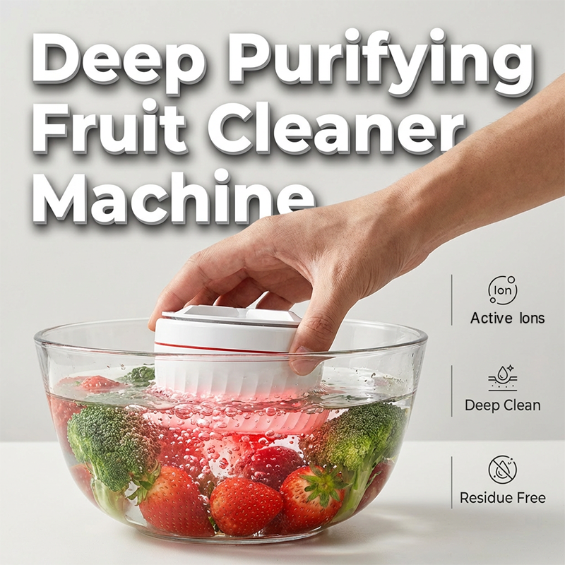 🍎 Lave-Fruits et Légumes à Ultrasons | ✨ Stérilisateur Alimentaire Portable, 🛡️ Élimine 99% des Pesticides & Bactéries, 🔋 Rechargeable USB, 🥗 Sécurité Alimentaire en Cuisine pour Toute la Famille