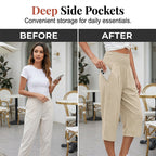👖 Short léger femme avec taille élastique (tailles S-3XL) – Confortable, doux et parfait pour des looks estivaux décontractés ✨🌿