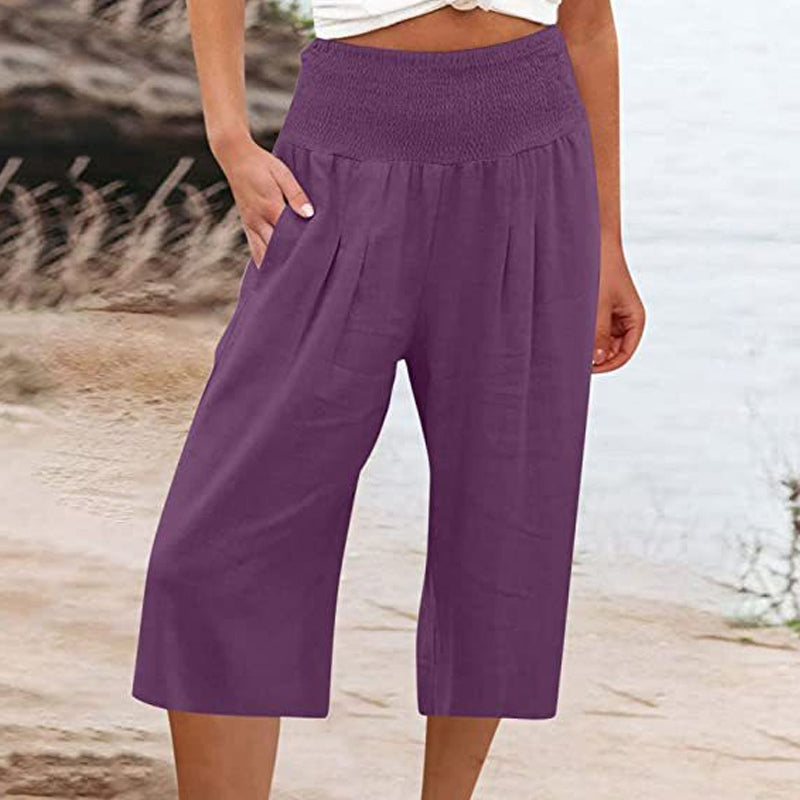 👖 Short léger femme avec taille élastique (tailles S-3XL) – Confortable, doux et parfait pour des looks estivaux décontractés ✨🌿