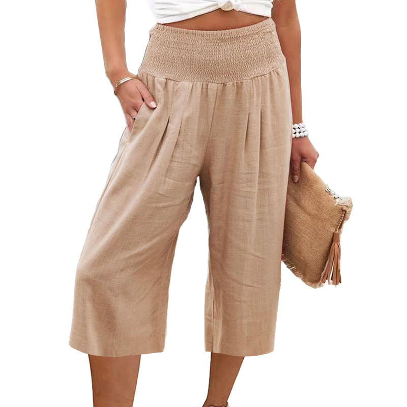 👖 Short léger femme avec taille élastique (tailles S-3XL) – Confortable, doux et parfait pour des looks estivaux décontractés ✨🌿