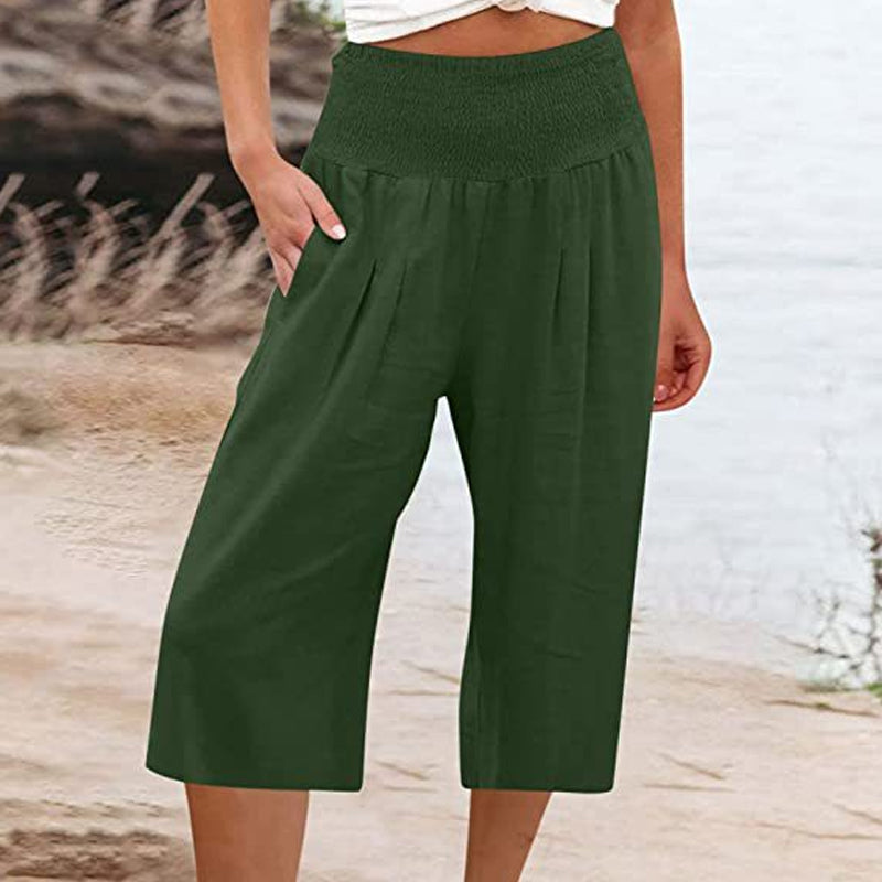 👖 Short léger femme avec taille élastique (tailles S-3XL) – Confortable, doux et parfait pour des looks estivaux décontractés ✨🌿