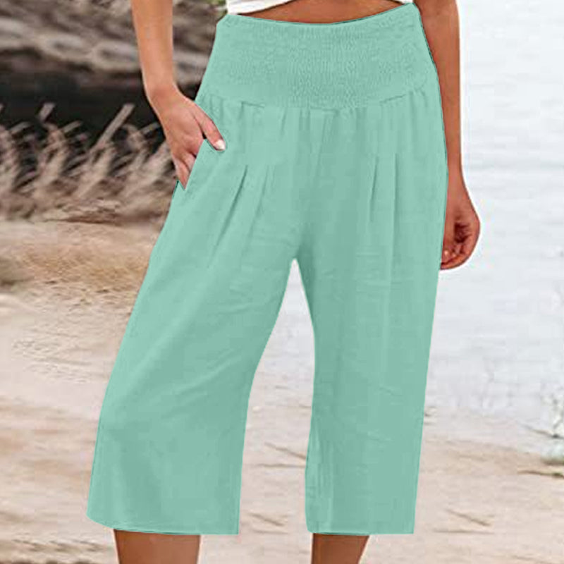 👖 Short léger femme avec taille élastique (tailles S-3XL) – Confortable, doux et parfait pour des looks estivaux décontractés ✨🌿