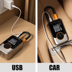 🚗✨ Gonfleur de Pneus Portable Sans Fil – Arrêt Automatique, Écran Numérique, LED Intégrée, Recharge Type-C – Voiture, Moto, Vélo & Ballons ⚡🔋
