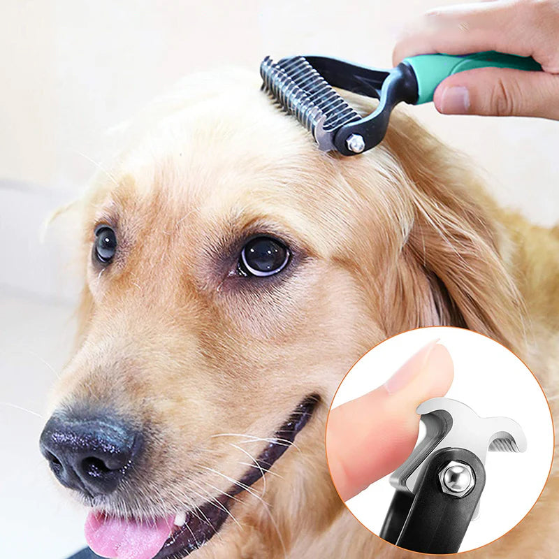 🐾 50 % DE RÉDUCTION MAINTENANT ! 🧹 Brosse autonettoyante double face pour le toilettage des animaux de compagnie : élimine les poils morts, masse la peau et réduit la perte de poils pour chiens et chats 🐶