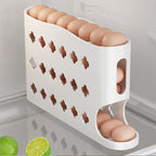 🥚Rangement d'Œufs pour Réfrigérateur à Gravité Automatique – Capacité ~30 Œufs, PP Alimentaire, 32x18x7cm, Système FIFO, Profil Mince – 4 Couleurs, 3 Versions 🏠💫