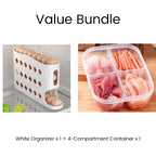 🥚Rangement d'Œufs pour Réfrigérateur à Gravité Automatique – Capacité ~30 Œufs, PP Alimentaire, 32x18x7cm, Système FIFO, Profil Mince – 4 Couleurs, 3 Versions 🏠💫