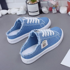 👟 50 % DE RÉDUCTION MAINTENANT ! 👖 Baskets mule en jean pour femme : faciles à enfiler, avec une semelle confortable et parfaites pour un look estival décontracté ☀️