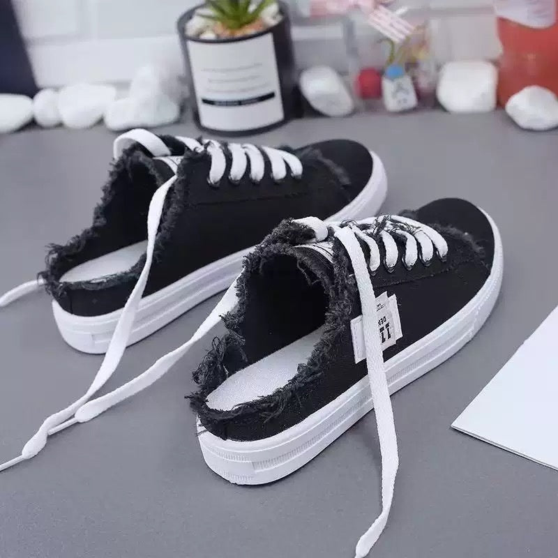 👟 50 % DE RÉDUCTION MAINTENANT ! 👖 Baskets mule en jean pour femme : faciles à enfiler, avec une semelle confortable et parfaites pour un look estival décontracté ☀️
