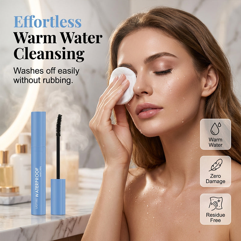 👁️ Mascara Volumisant et Allongeant Waterproof | Cils Relevés Toute la Journée 💄 | Zéro Paquet, Zéro Bave 💧 | Séchage Rapide Effet Lifting ⏱️ | Noir Intense, 4 g 🖤