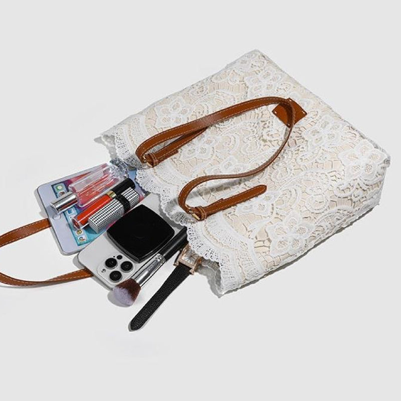 ⏳Offre à durée limitée⏰ Sac à bandoulière vintage en dentelle – Dentelle élégante, intérieur spacieux et bandoulière réglable
