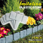🌿 Clôture de Jardin Effet Pierre ✨⛰️ - Installation Facile | Extensible | Sans Outils | 4 Couleurs | Lot de 10 Pièces | 50 % DE RÉDUCTION