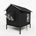 Niche pour chat d'extérieur 🏠 | Imperméable et thermique 🌡️ | Design surélevé de 12 cm 🐱 | Pliable et sûre en toutes saisons 🌧️