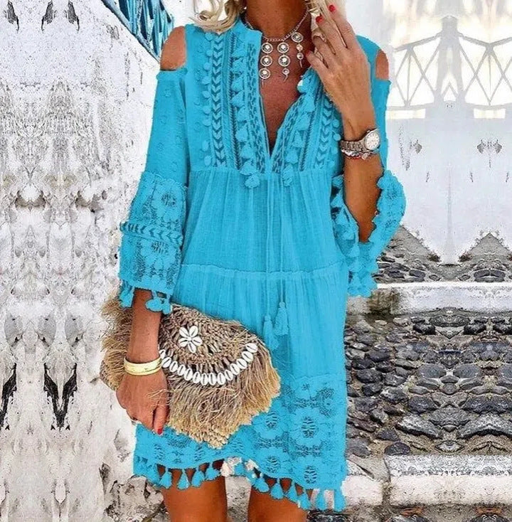 ⏳ Offre limitée : 50 % de réduction ⏰ 👗 Robe femme en coton et lin, ample et brodée 🌸