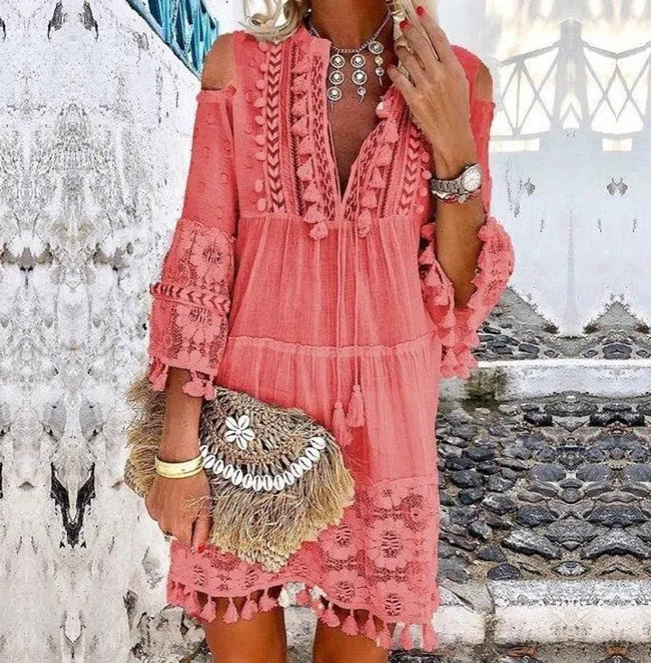 ⏳ Offre limitée : 50 % de réduction ⏰ 👗 Robe femme en coton et lin, ample et brodée 🌸