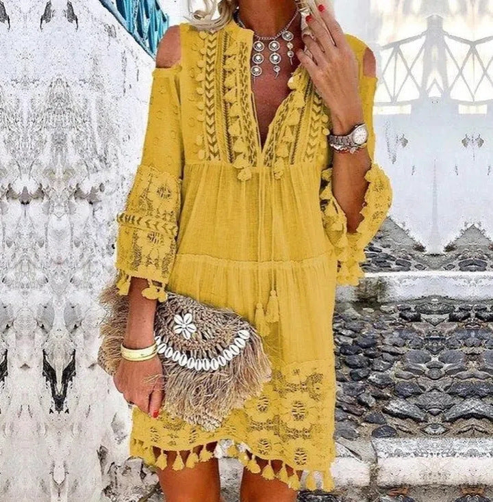 ⏳ Offre limitée : 50 % de réduction ⏰ 👗 Robe femme en coton et lin, ample et brodée 🌸
