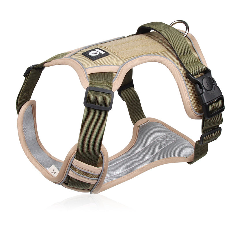 Harnais pour chien anti-traction avec laisse et collier LED