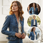 🧥 Veste en Jean Femme avec Volants | 🌸 Légère, Féminine & Polyvalente ✨ Parfaite Printemps-Été — Look Casual Chic Sans Effort 💫 📦 Livraison Gratuite dès 40 € | 🔄 Retour Facile sous 30 Jours
