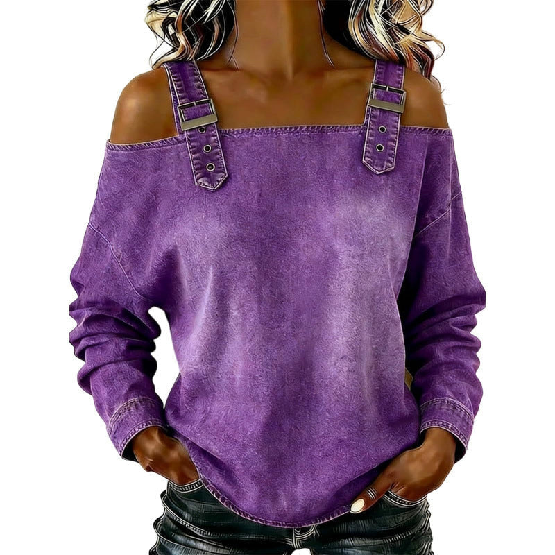 Top en Jean pour Femme à Bretelles Larges et Épaules Dénudées ✨☀️ - Décontracté Estival | 9 Couleurs | Tailles S-3XL | Doux & Respirant | Look Chic | 50% DE RÉDUCTION