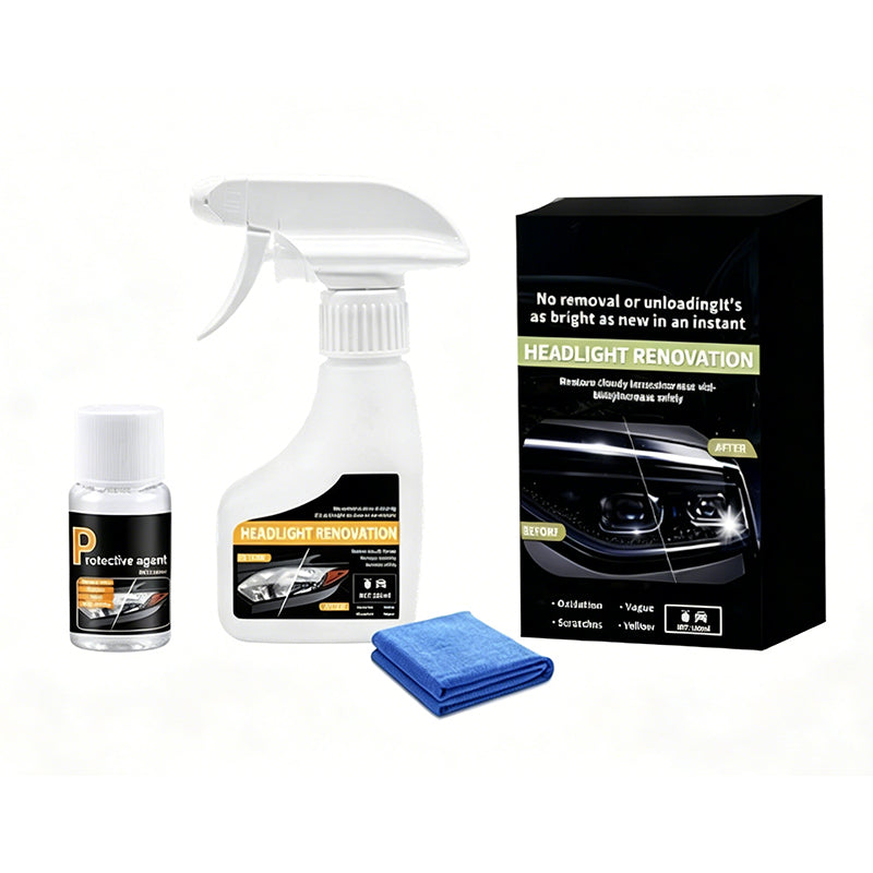 💡 Spray Rénovateur Phares Voiture 🚗 – Élimine le Jaunissement et l'Opacité, Protection UV Durable, Visibilité Nocturne Améliorée 🌙🔍