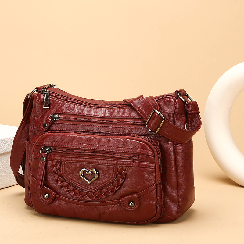 🎁 Nouveauté 2026 – 50 % de réduction 💥 Sac à bandoulière femme en cuir PU souple, multi-poches