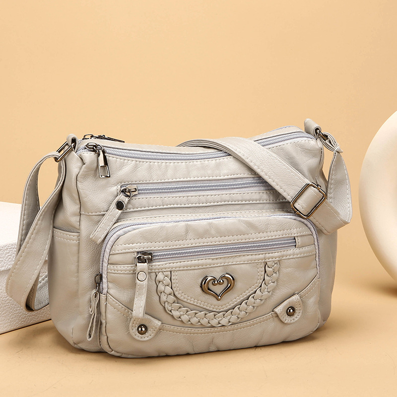 🎁 Nouveauté 2026 – 50 % de réduction 💥 Sac à bandoulière femme en cuir PU souple, multi-poches