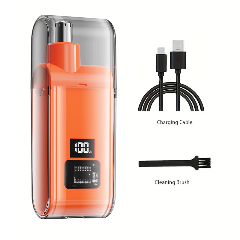 ✂️ Tondeuse Nez & Oreilles Rechargeable 👃👂 – Rotation à 360° 🔄 Écran LED 🔋 Recharge USB-C ⚡