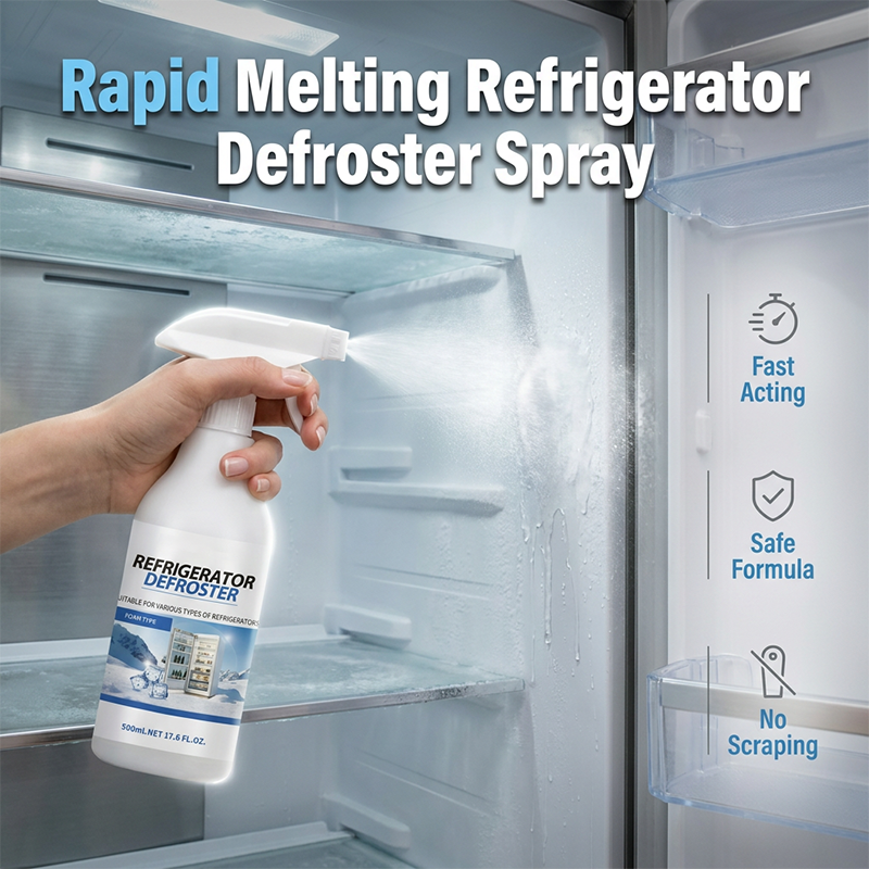 ❄️ Spray Dégivrant Rapide pour Réfrigérateur & Congélateur – 120ml, Formule Non Toxique, Sûr pour les Aliments, Buse Ergonomique – Pour Réfrigérateurs, Minibars, Caves à Vin & Machines à Glaçons 🧄🔫