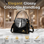 👜 50% DE RÉDUCTION POUR UNE DURÉE LIMITÉE ! ✨ Sac à main femme en crocodile brillant – Structuré, détails dorés, spacieux et élégant 💼