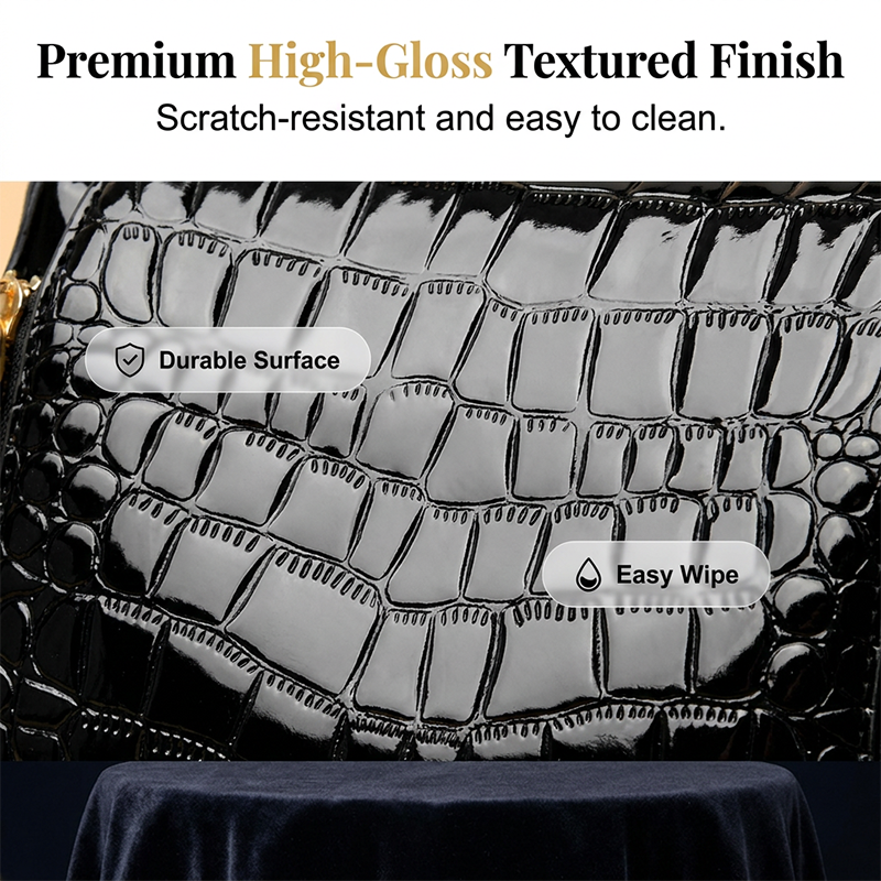 👜 50% DE RÉDUCTION POUR UNE DURÉE LIMITÉE ! ✨ Sac à main femme en crocodile brillant – Structuré, détails dorés, spacieux et élégant 💼